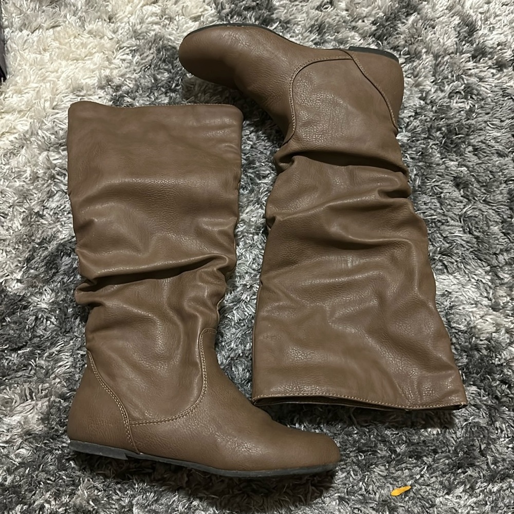 High boots.